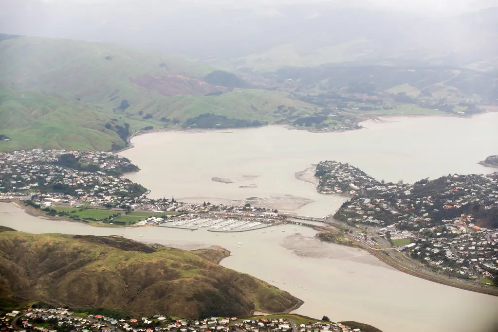 Porirua Harbour from the air