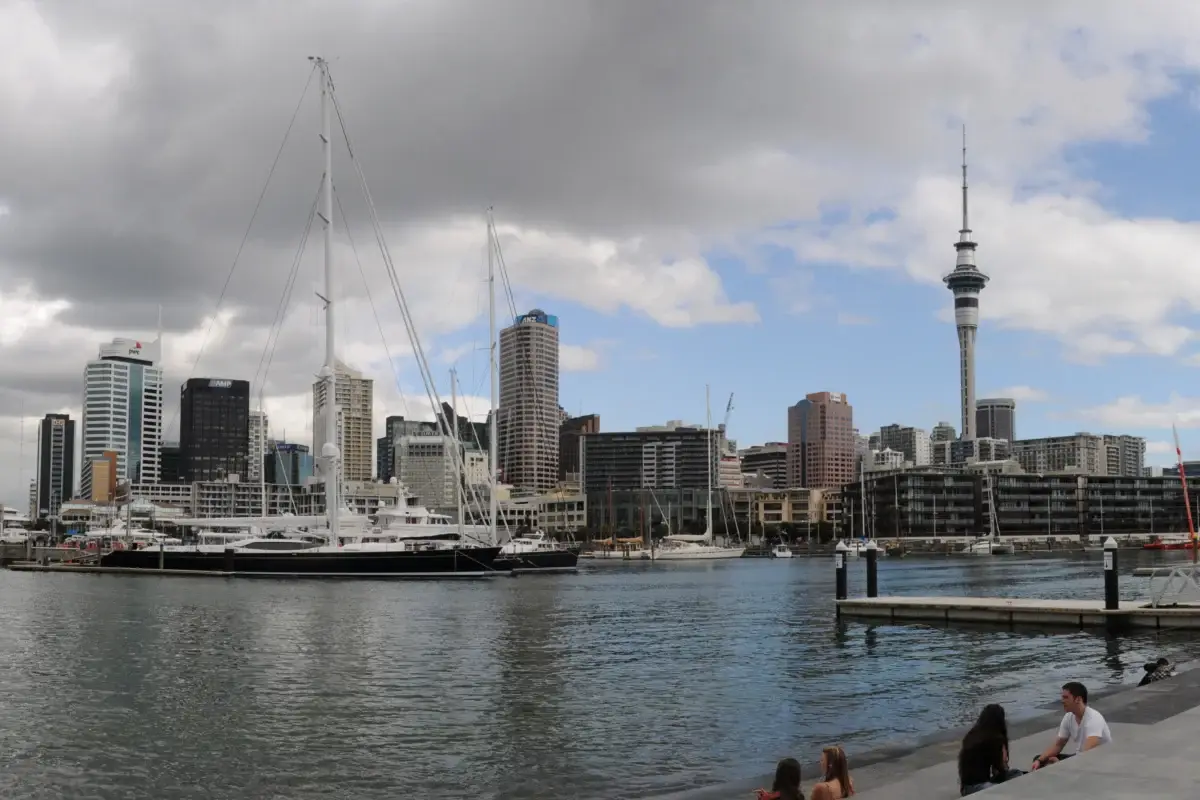 Auckland city skyline over Viaduct Harbour, representing Managed IT services for Auckland organisations